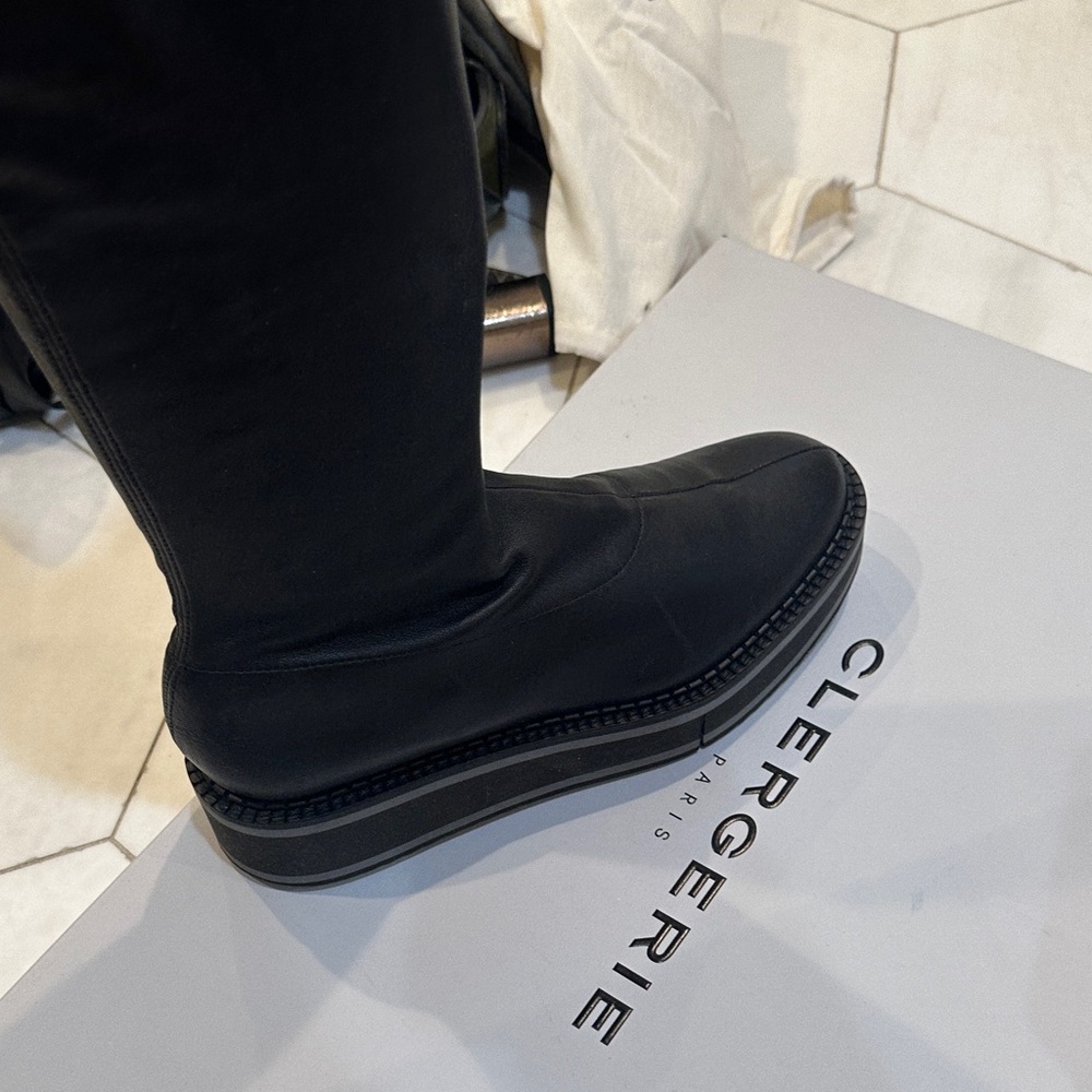 Robert Clergerie Black Over the Knee Boots